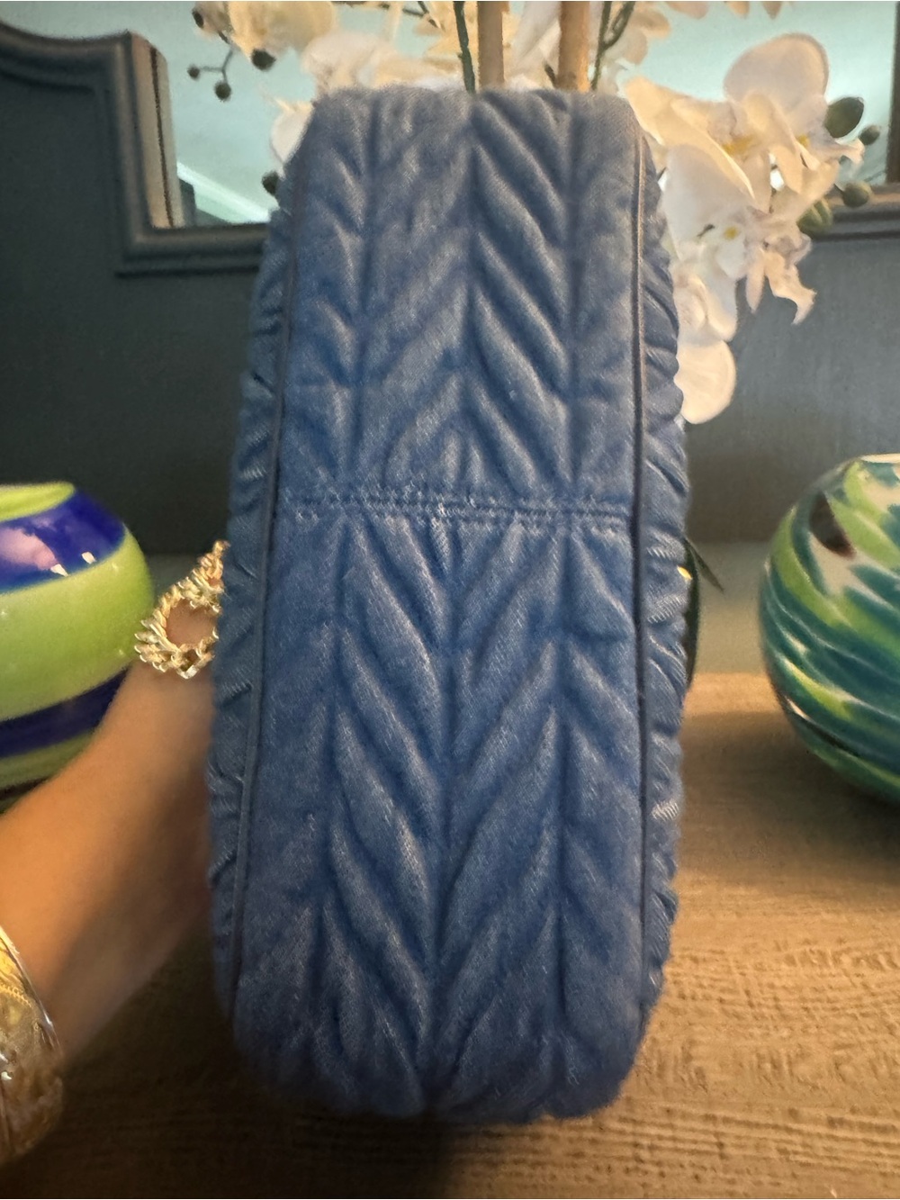 Coach Cassidy Quilted Denim 2 Way Bag w/ Turnlock EUC - Picture 10 of 13